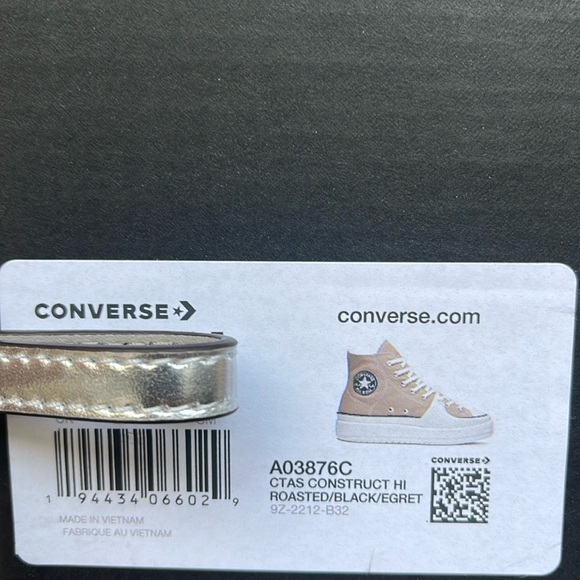 Converse Men’s CTAS CONSTRUCT HI ROASTED/BLACK/EGRET A03876C Platforms Sneakers - Picture 16 of 16